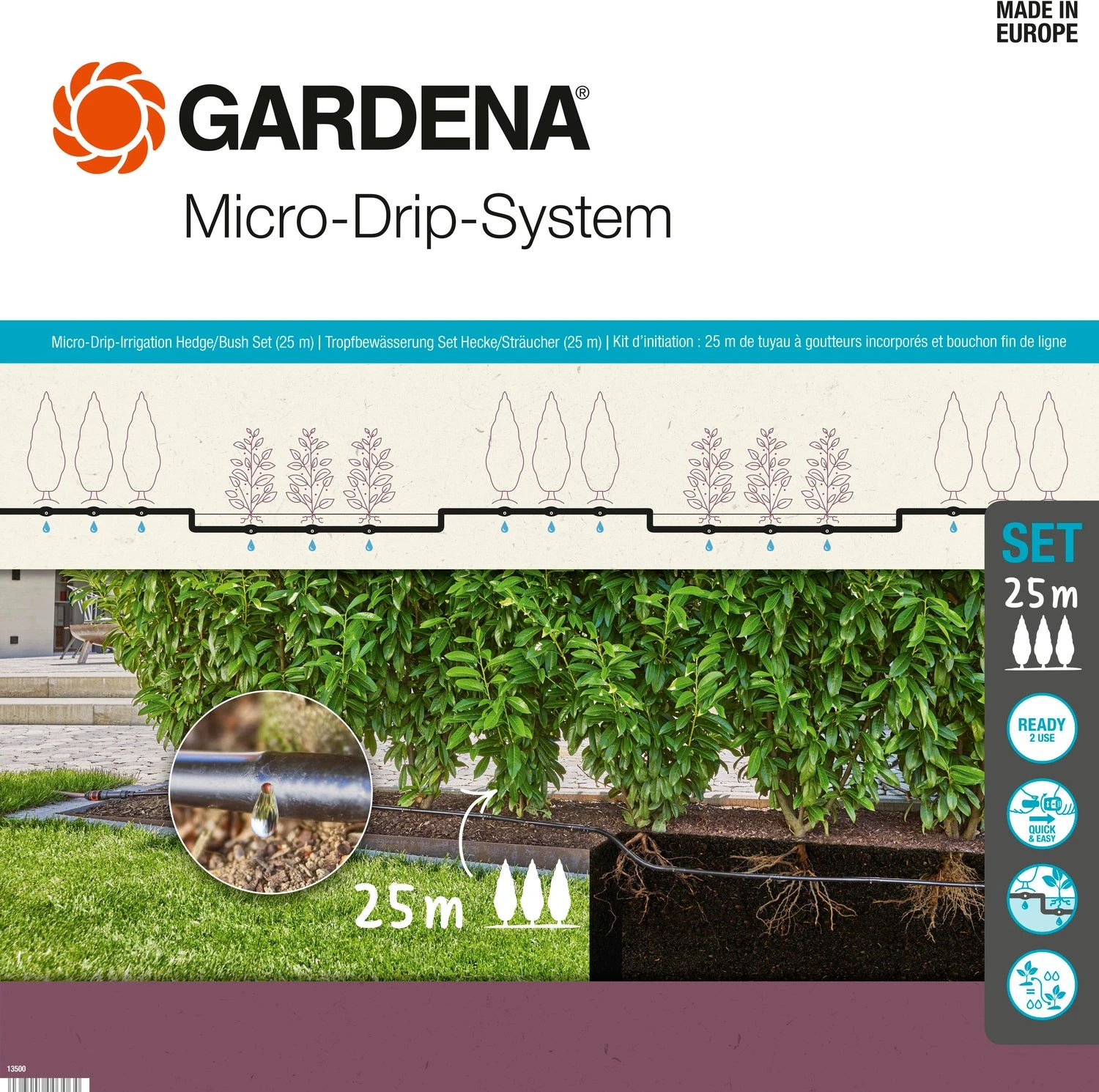 Gardena Micro Drip Systeem Druppelaar Startset Heggen En Struiken 25 M 1 Gardena Micro Drip Systeem Druppelaar Startset Heggen En Struiken 25 M